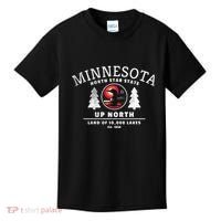 Minnesota North Star State Up North With Loon Kids T-Shirt thumb 0