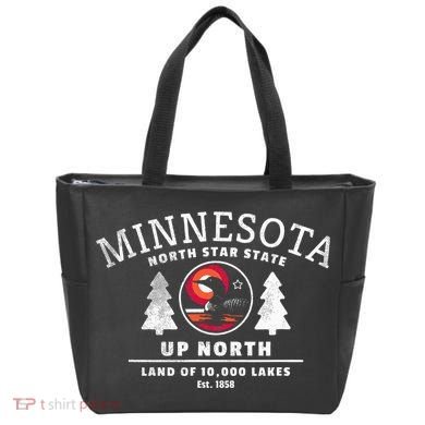 Minnesota North Star State Up North With Loon Tote Bag