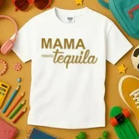 Mama Needs Tequila Funny Gift For Mom Kids T-Shirt thumb 3