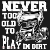 Mens Never Too Old To Play In Dirt Sprint Car Racing Lover Sweatshirt thumb 3