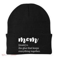 Mom Noun The Glue That Keeps Everything Together Beanie thumb 0