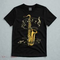 Music Notes Treble Clef Saxophonist Jazz Musician Saxophone T-Shirt thumb 5