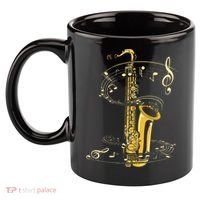 Music Notes Treble Clef Saxophonist Jazz Musician Saxophone 11oz C Handle Ceramic Mug thumb 2
