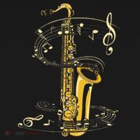 Music Notes Treble Clef Saxophonist Jazz Musician Saxophone Women's Hoodie thumb 2