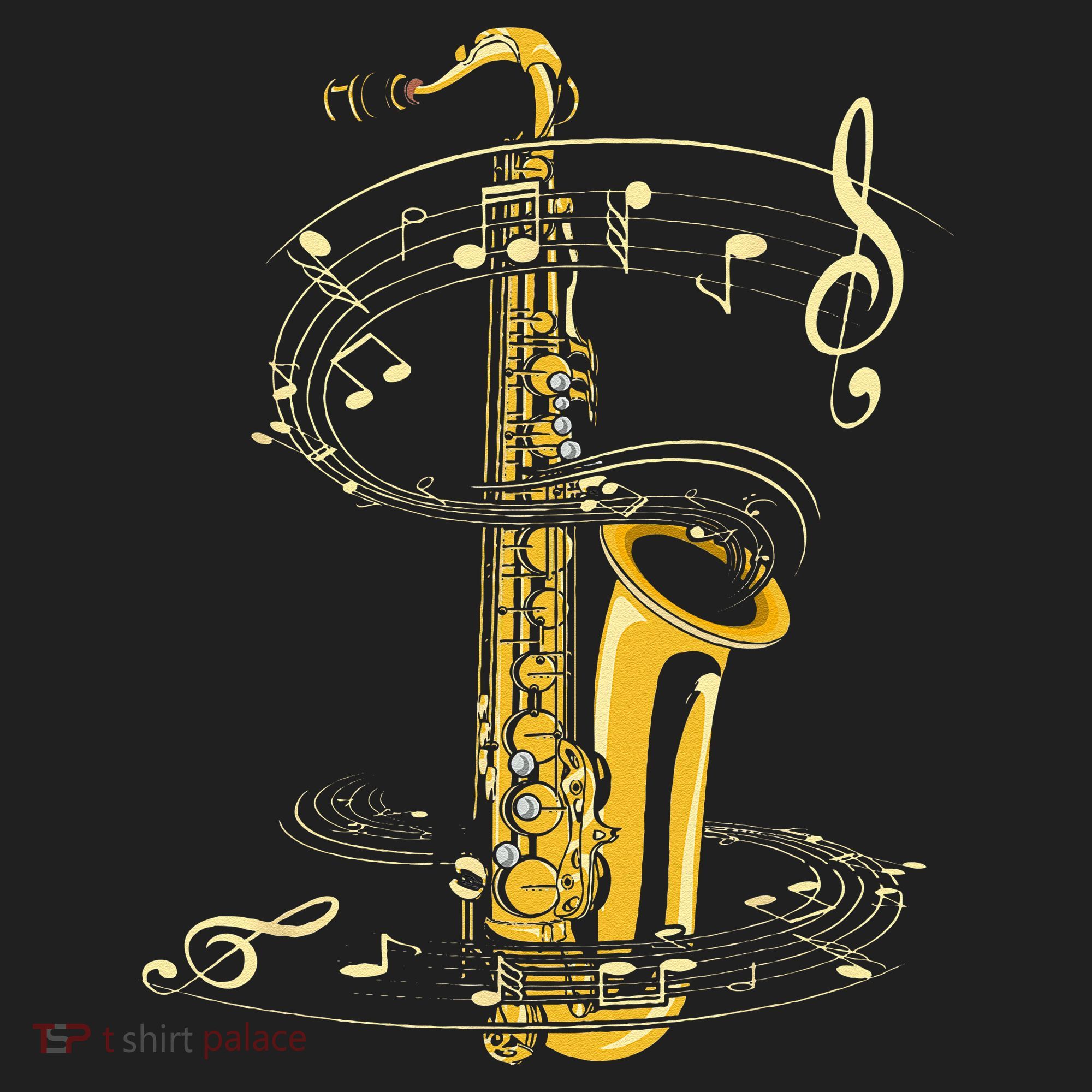 Music Notes Treble Clef Saxophonist Jazz Musician Saxophone Kids Plaid Pajama Set