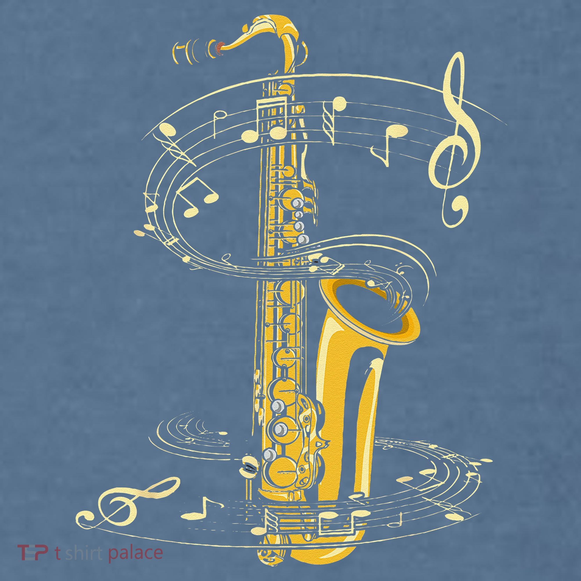 Music Notes Treble Clef Saxophonist Jazz Musician Saxophone Comfort Colors Garment-Dyed Hooded Sweatshirt