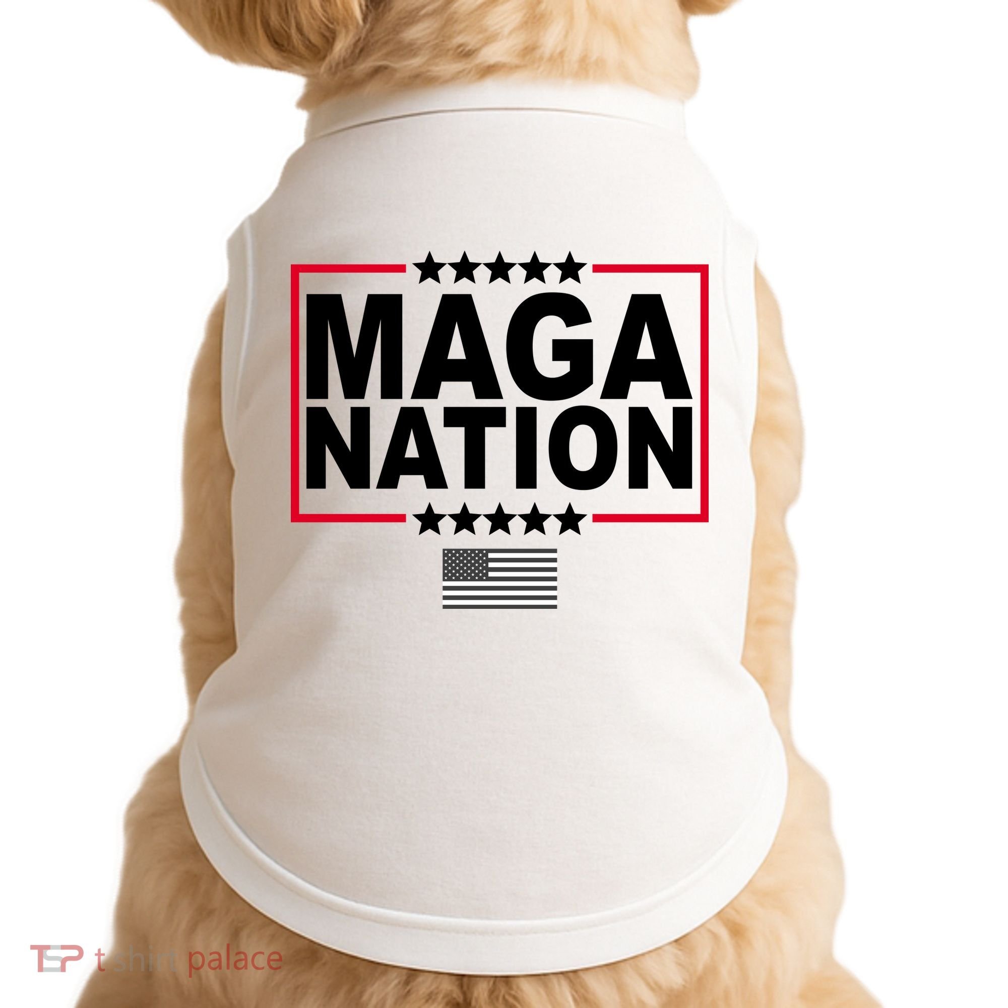Maga Nation Usa Flag Doggie Tank