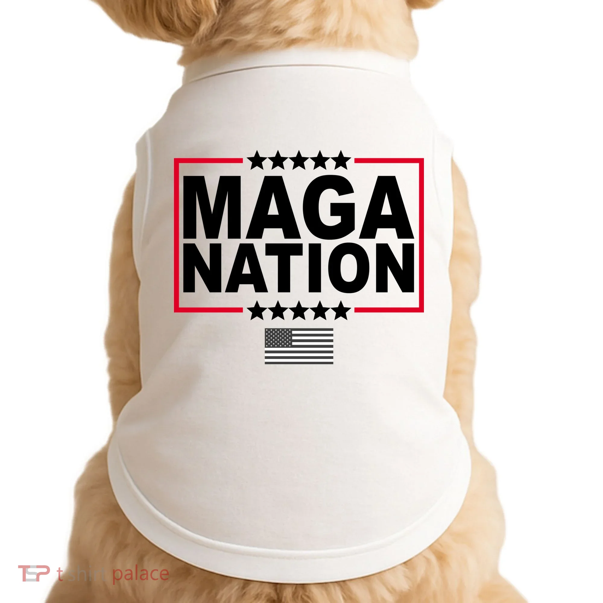 Maga Nation Usa Flag Doggie Tank