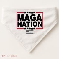 Maga Nation Usa Flag USA-Made Doggie Bandana thumb 0