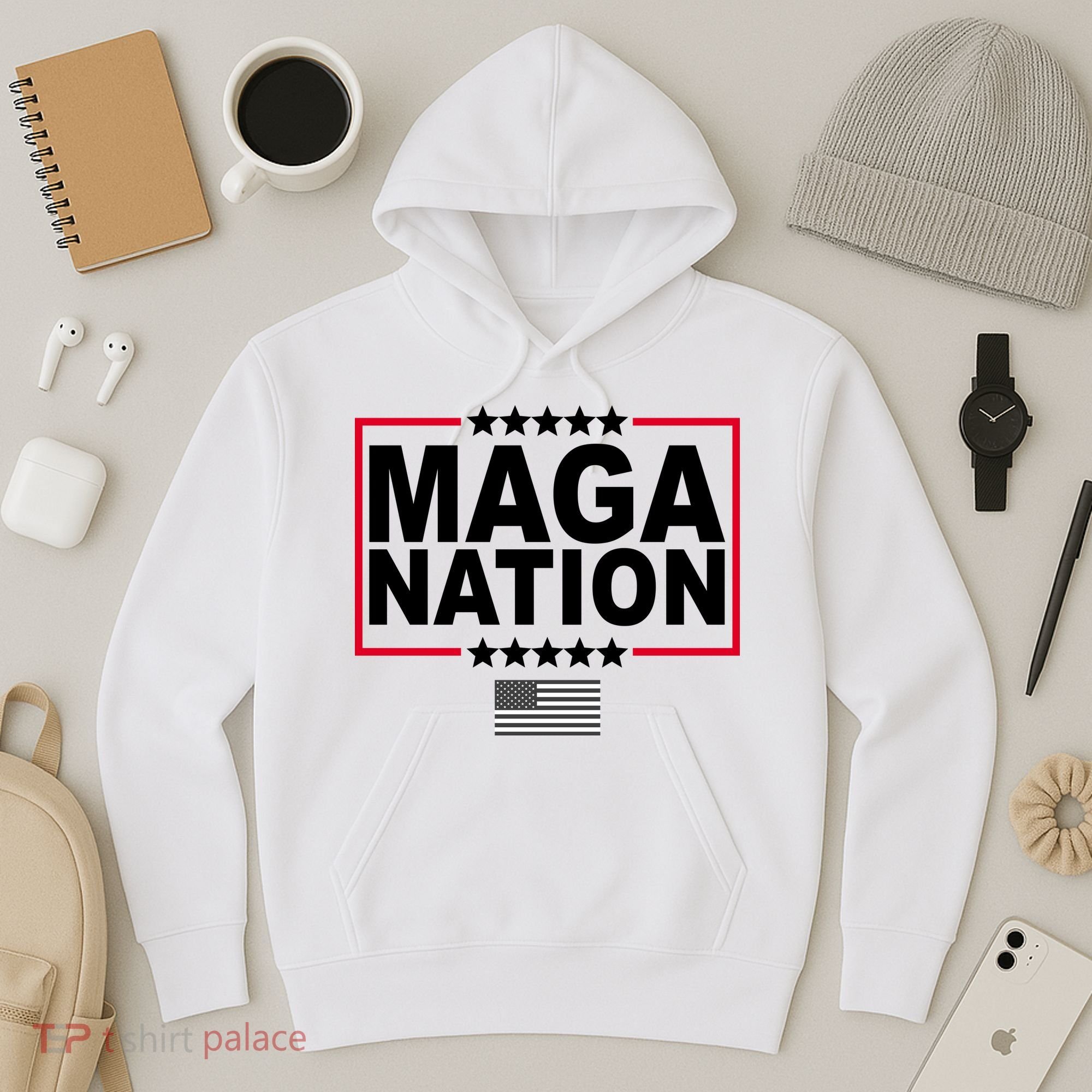 Maga Nation Usa Flag Hoodie