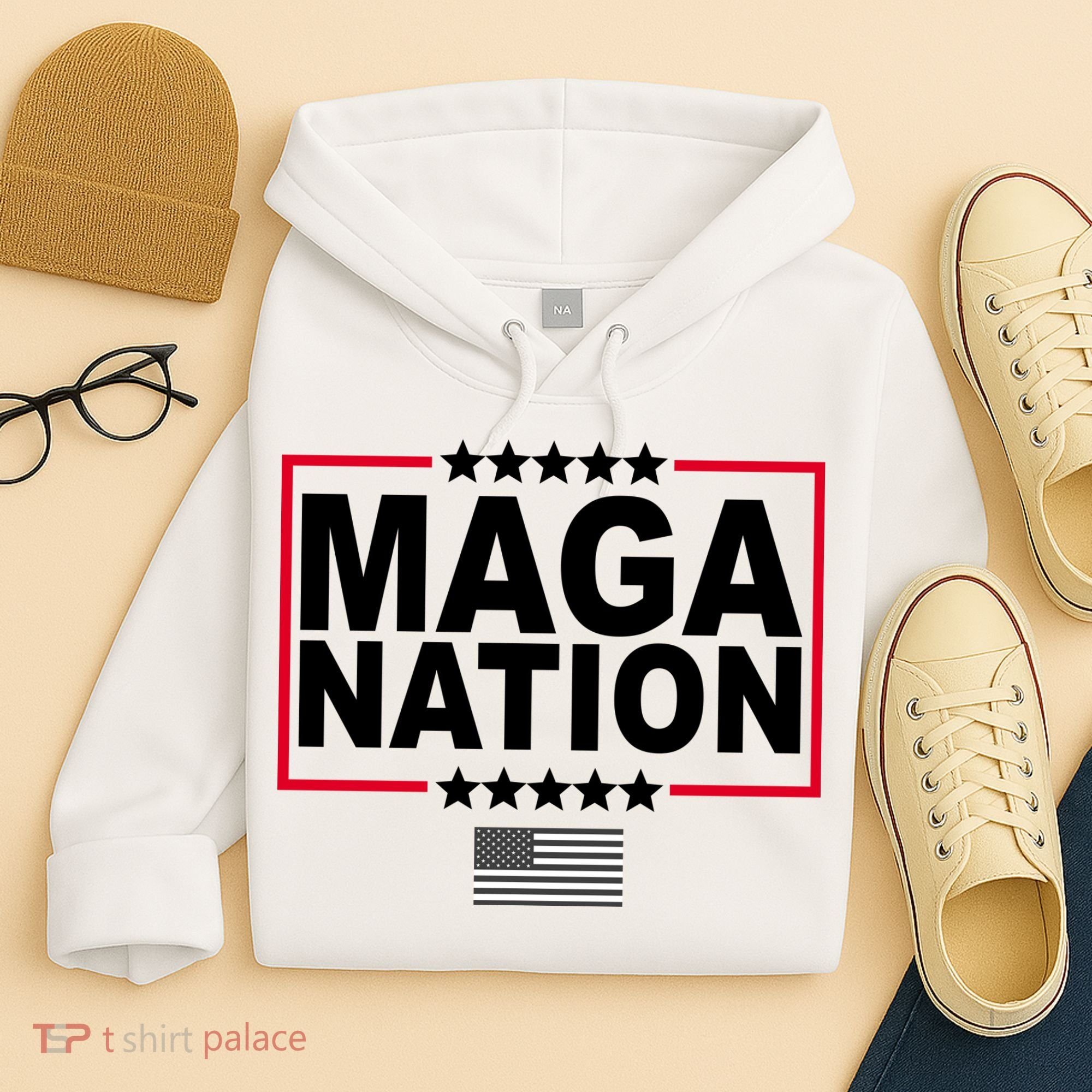 Maga Nation Usa Flag Hoodie