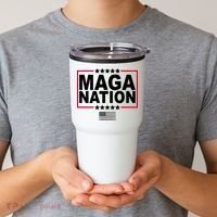 Maga Nation Usa Flag Tumbler thumb 2