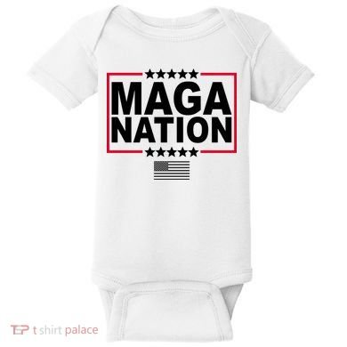 Maga Nation Usa Flag Baby Bodysuit