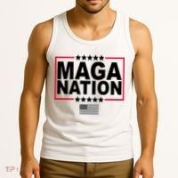Maga Nation Usa Flag Tank Top thumb 3