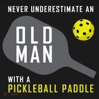 Mens Never Underestimate An Old Man Pickleball Paddle Gift TShirt Apron thumb 3