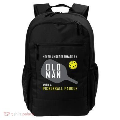 Mens Never Underestimate An Old Man Pickleball Paddle Gift TShirt Backpack