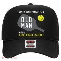 Mens Never Underestimate An Old Man Pickleball Paddle Gift TShirt Hat thumb 0