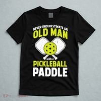 Mens Never Underestimate Old Man Funny Pickleball Paddle Gift TShirt T-Shirt thumb 5