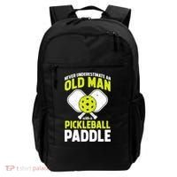 Mens Never Underestimate Old Man Funny Pickleball Paddle Gift TShirt Backpack thumb 0