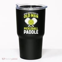 Mens Never Underestimate Old Man Funny Pickleball Paddle Gift TShirt Tumbler thumb 0