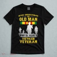 Mens Never Underestimate An OLD MAN Vietnam Veteran Gift T-Shirt thumb 5