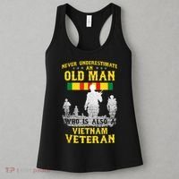 Mens Never Underestimate An OLD MAN Vietnam Veteran Gift Women's Tank Top thumb 3