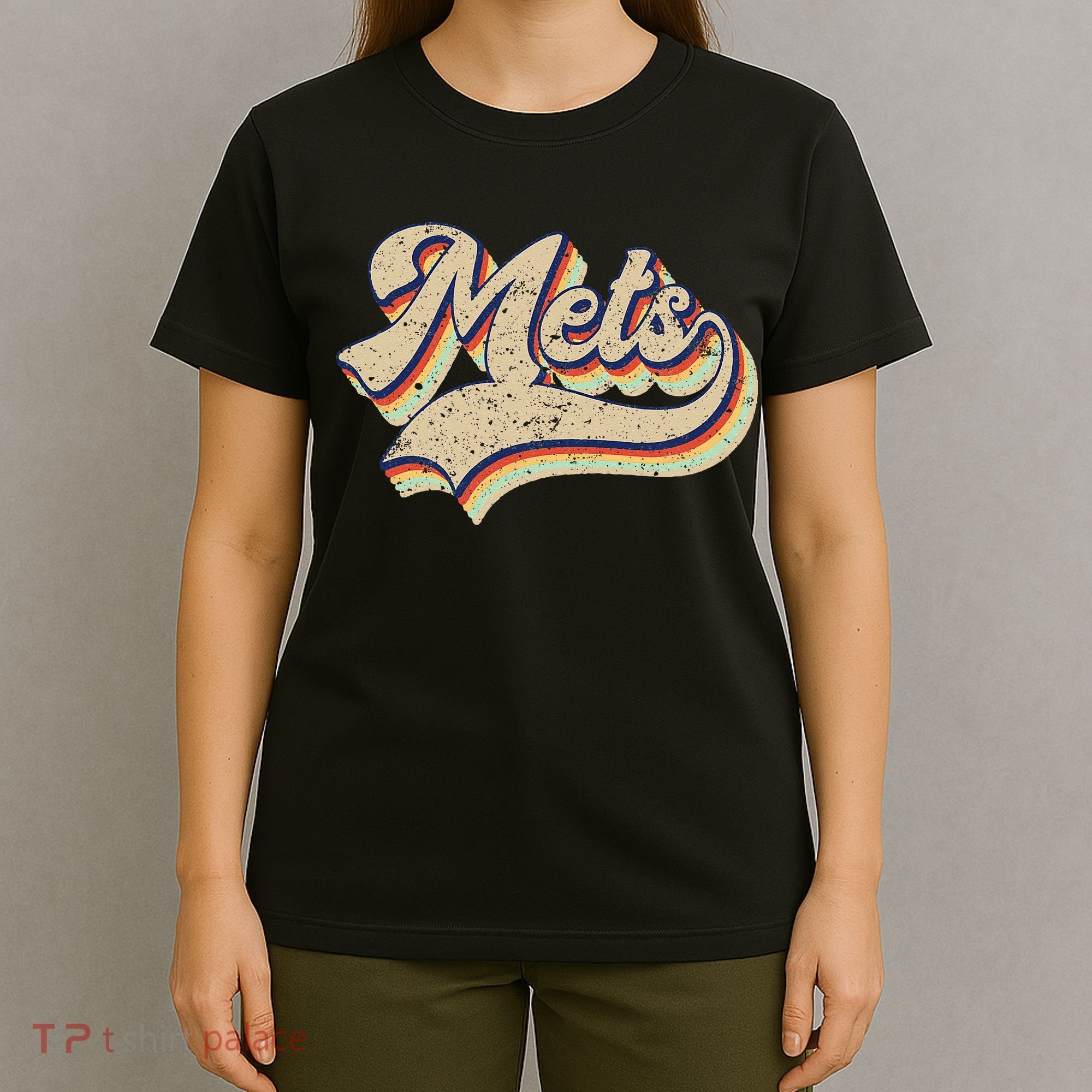 Mets Name Vintage Retro Baseball Lovers Baseball Fans T-Shirt