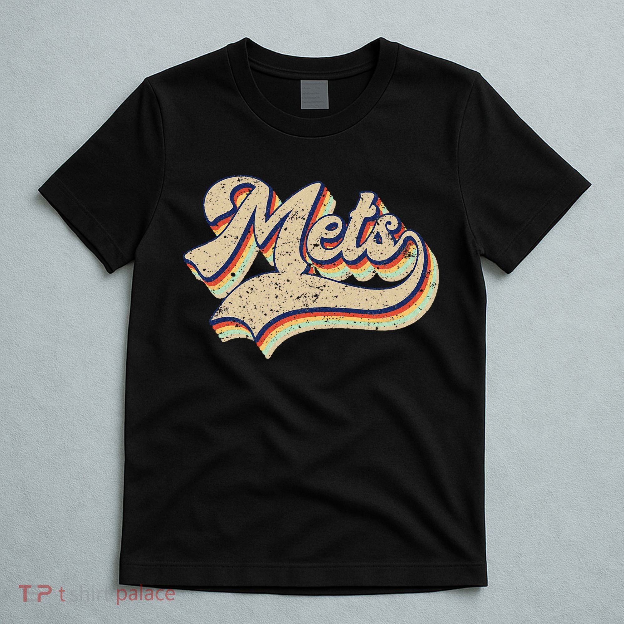 Mets Name Vintage Retro Baseball Lovers Baseball Fans T-Shirt