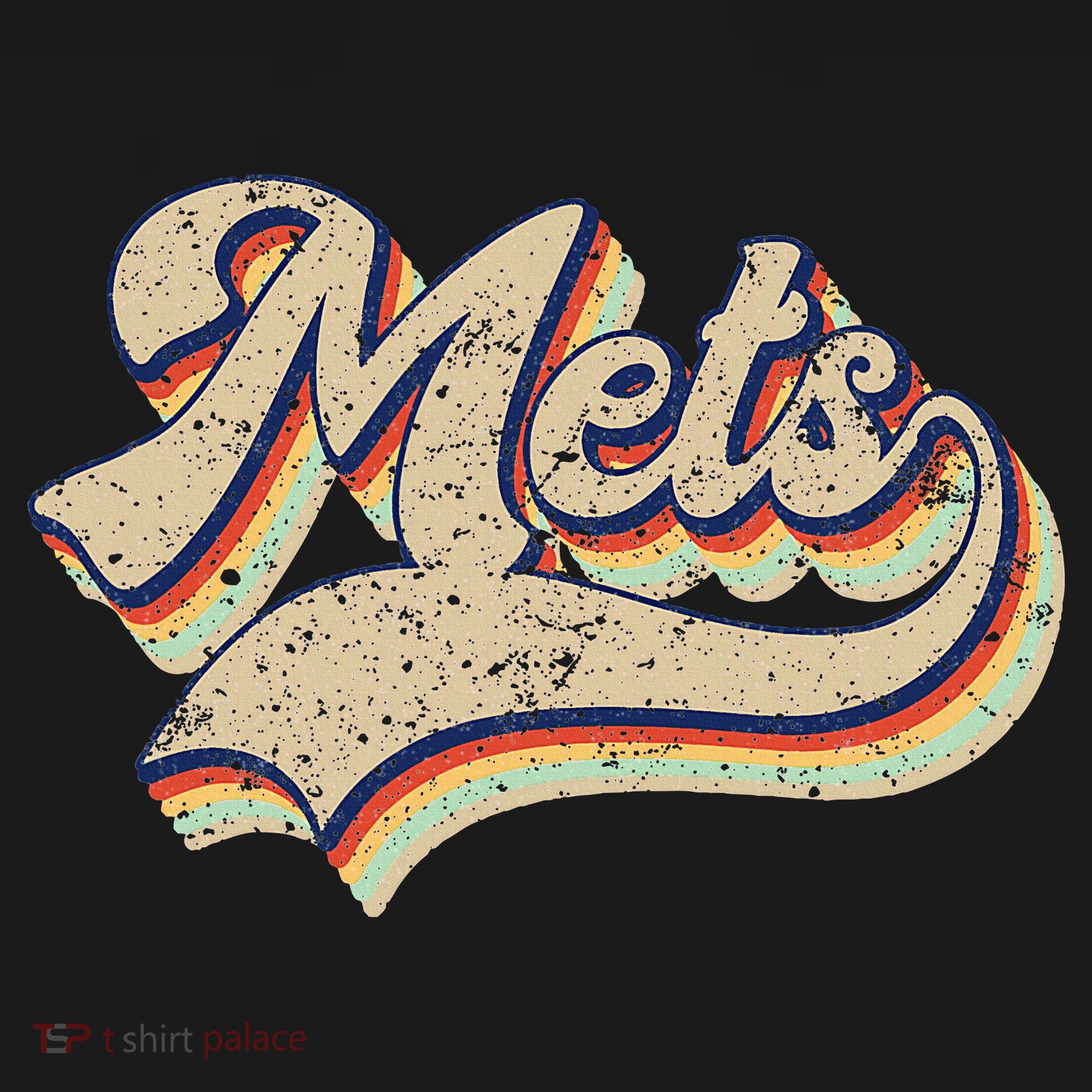 Mets Name Vintage Retro Baseball Lovers Baseball Fans T-Shirt