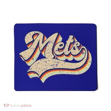 Mets Name Vintage Retro Baseball Lovers Baseball Fans Mousepad
