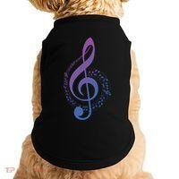 Music Note White Treble Clef Musical Symbol For Musician Gift Doggie Tank thumb 0