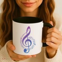 Music Note White Treble Clef Musical Symbol For Musician Gift Coffee Mug thumb 3
