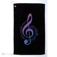 Music Note White Treble Clef Musical Symbol For Musician Gift Golf Towel thumb 0