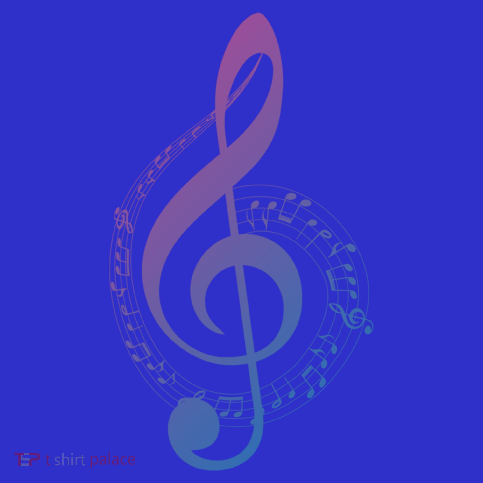 Music Note White Treble Clef Musical Symbol For Musician Gift Long Sleeve Shirt