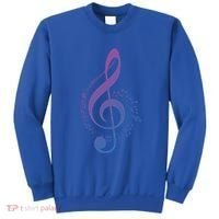 Music Note White Treble Clef Musical Symbol For Musician Gift Sweatshirt thumb 0