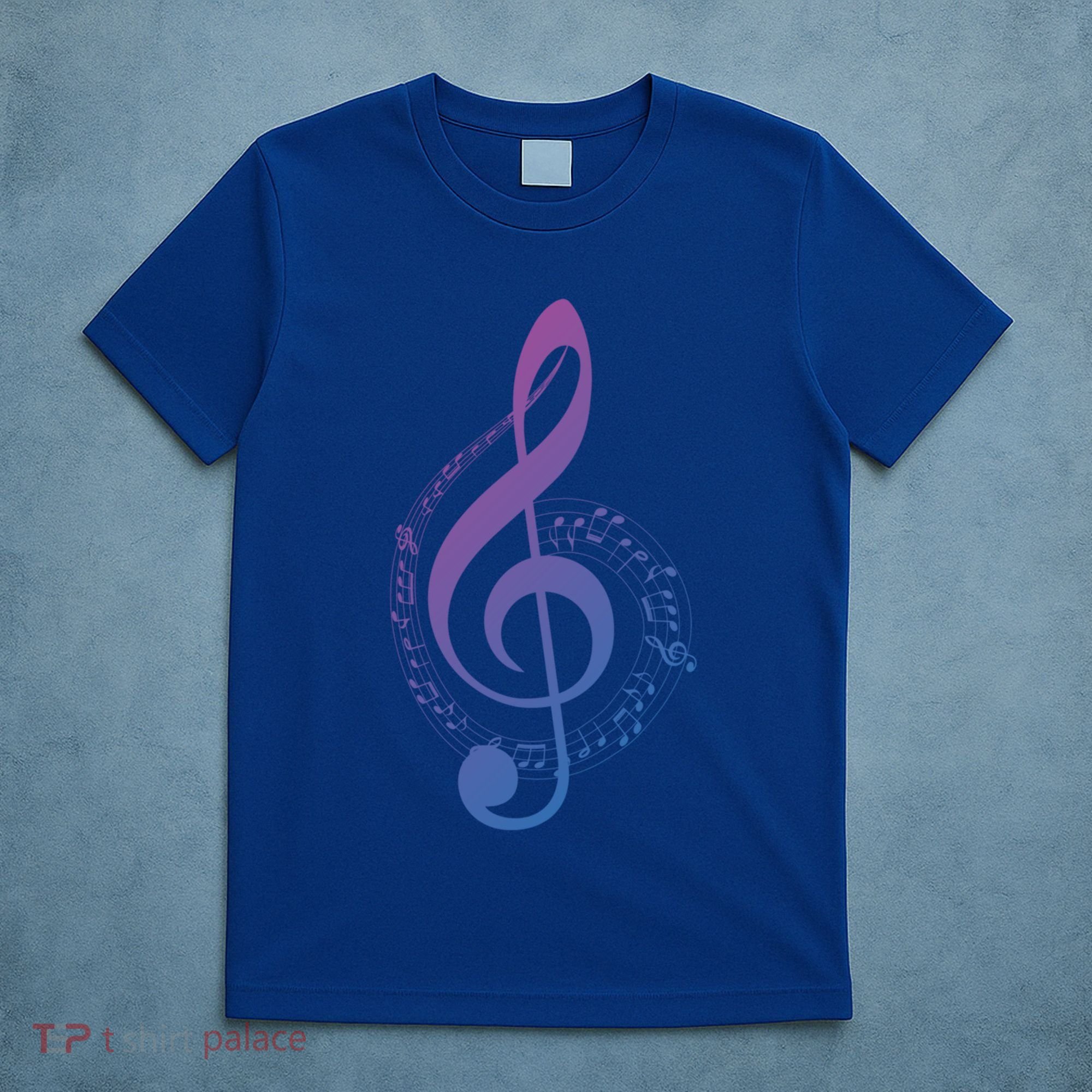 Music Note White Treble Clef Musical Symbol For Musician Gift T-Shirt