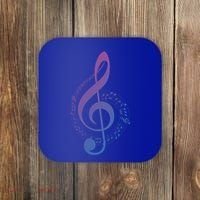 Music Note White Treble Clef Musical Symbol For Musician Gift Coaster thumb 0