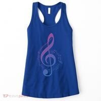 Music Note White Treble Clef Musical Symbol For Musician Gift Women's Tank Top thumb 0