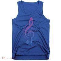 Music Note White Treble Clef Musical Symbol For Musician Gift Tank Top thumb 0
