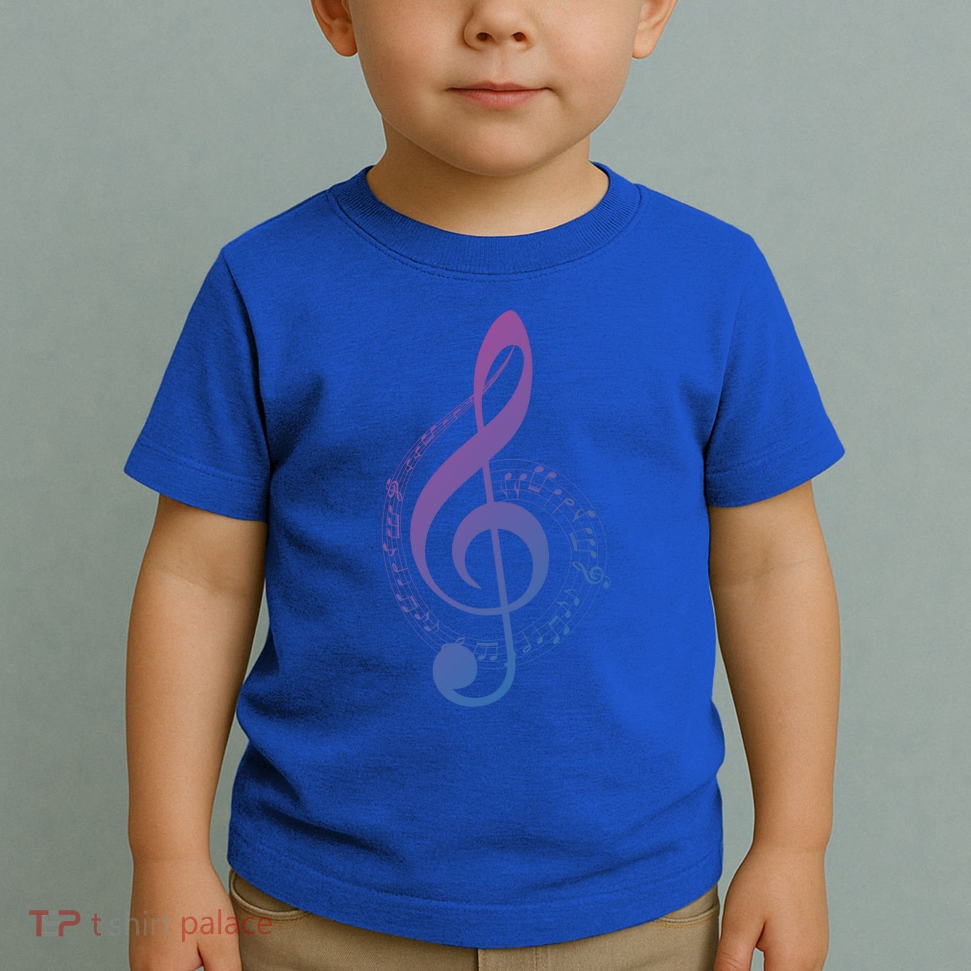 Music Note White Treble Clef Musical Symbol For Musician Gift Toddler T-Shirt