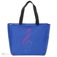 Music Note White Treble Clef Musical Symbol For Musician Gift Tote Bag thumb 0