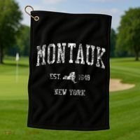 Montauk New York Ny Golf Towel thumb 1