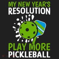 My New Year's Play More Pickleball Gift For Pickleball Lovers Golf Towel thumb 3