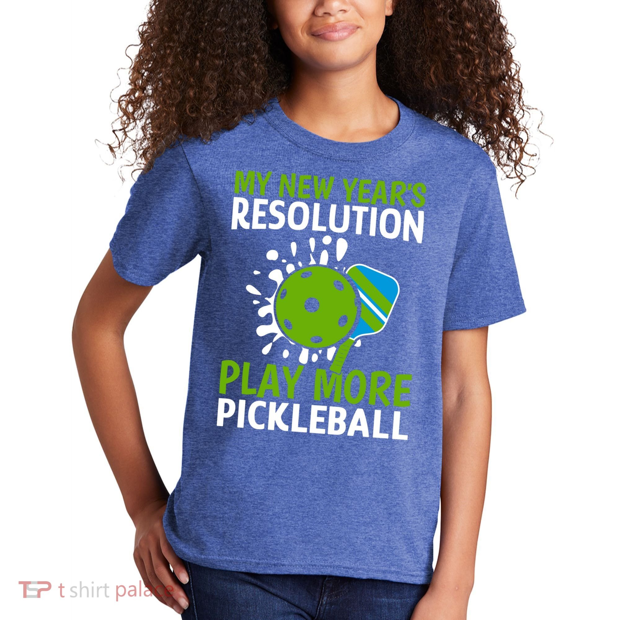 My New Year's Play More Pickleball Gift For Pickleball Lovers Kids T-Shirt