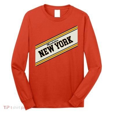 Manhattan New York Varsity Logo Long Sleeve Shirt