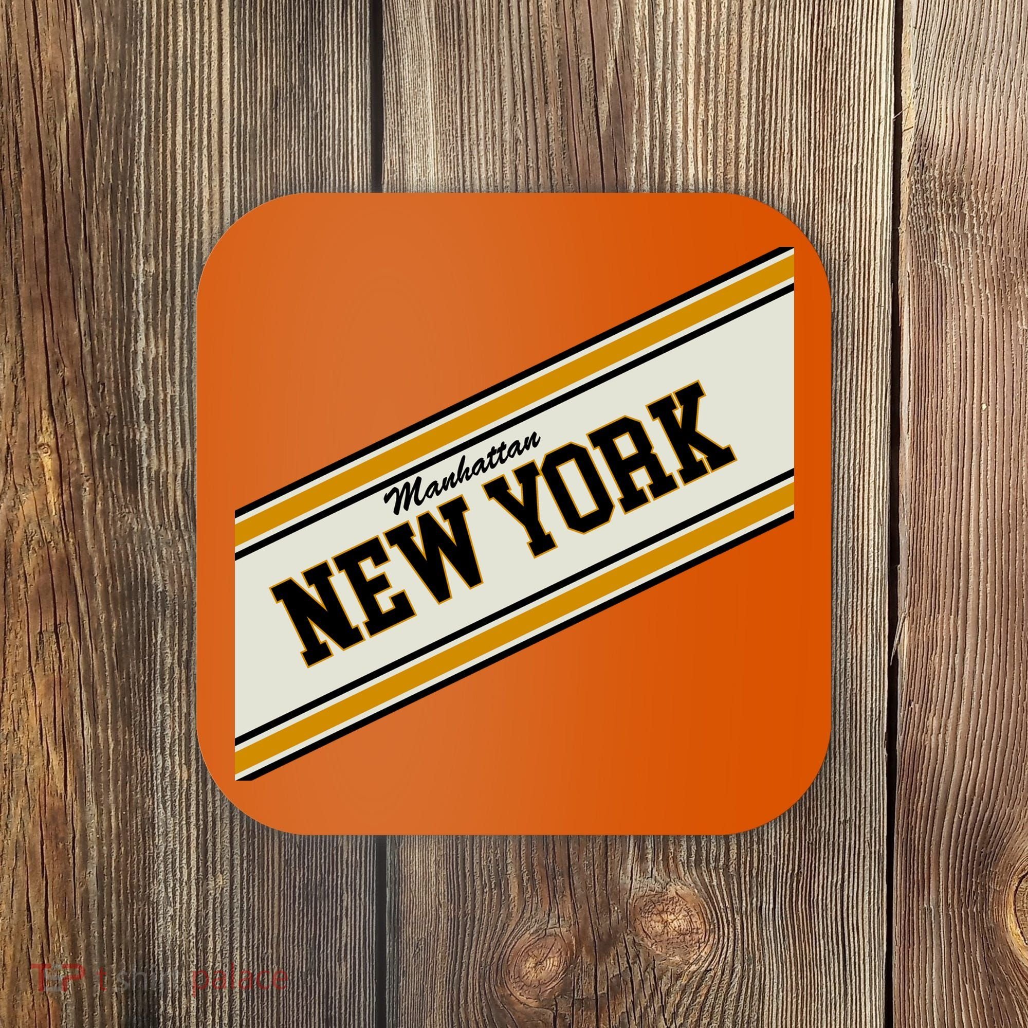Manhattan New York Varsity Logo Coaster