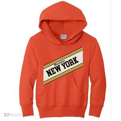 Manhattan New York Varsity Logo Kids Hoodie