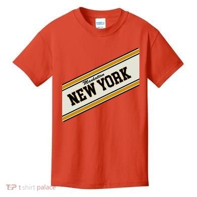Manhattan New York Varsity Logo Kids T-Shirt