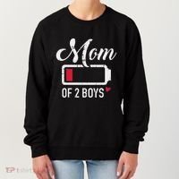 Mom Of 2 Low Battery Women's Sweatshirt thumb 0