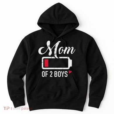 Mom Of 2 Low Battery Hoodie